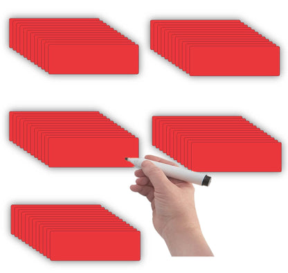 STTMGN Dry Erase Magnetic Labels (1x3,Pack of 60),Write On Magnets Sticker,Real Waterproof/Reusable for Classroom&Office&Cabinet&whiteboard&Fridge&More (Multicolor)