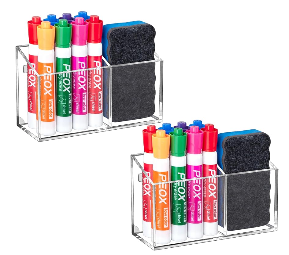 BEYGORM Magnetic Dry Erase Marker Holder for Whiteboard & Refrigerator