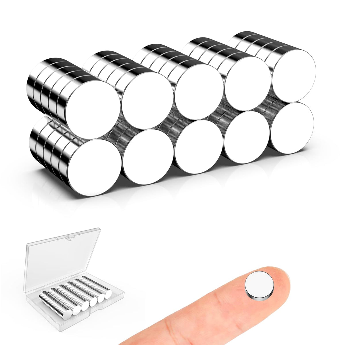 Magnets, 8 Different Sizes Small Round Magnetic 600 Pack