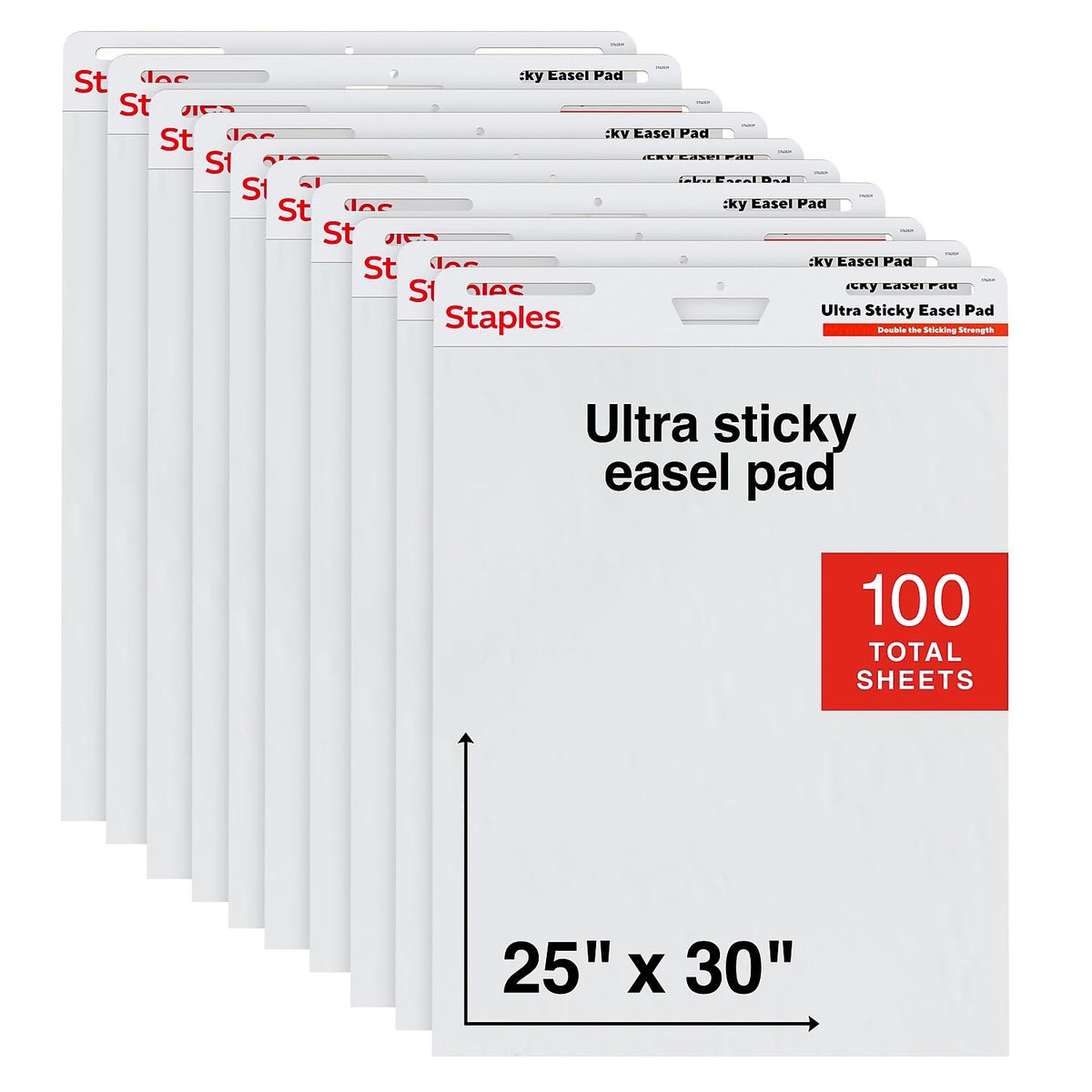 Staples Ultra Sticky Tabletop Easel Pad, 20x23 Inch, 20 Sheets/Pad