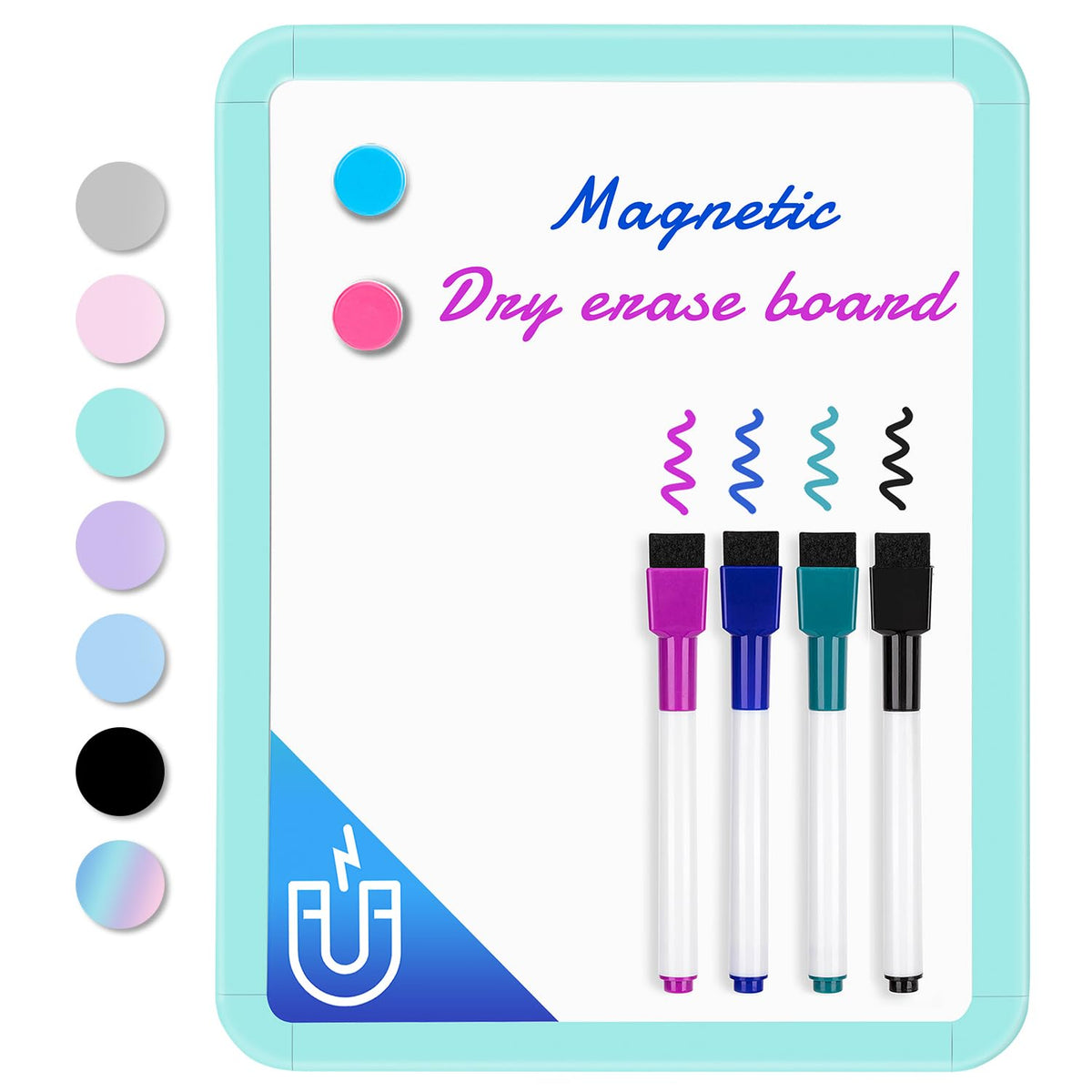 VUSIGN Magnetic Dry Erase Board, 8.5 x 11 Inches White Board, Pink