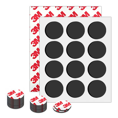 Small Magnets with Adhesive Backing for Crafts,Self Sticky Magnetic Sticker,Round Adhesive Dot Magnets for Classroom (36Pcs Circle 3/4 X 0.08 Rubber Magnets)