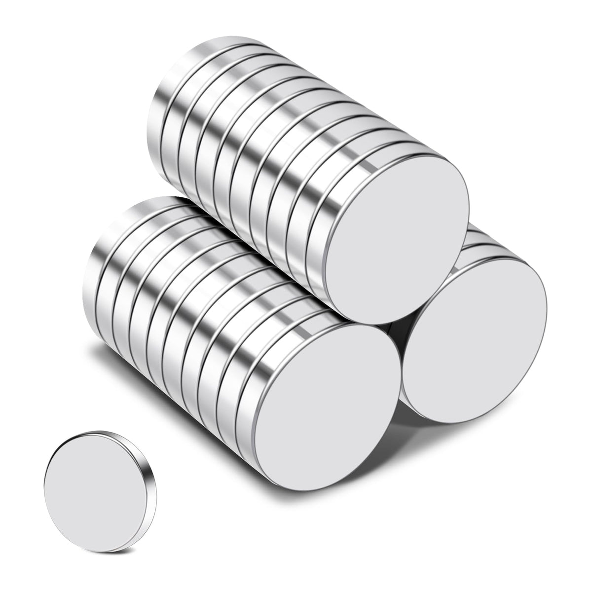 TRYMAG 40Pcs Small Rare Earth Refrigerator Magnets, 8x3mm
