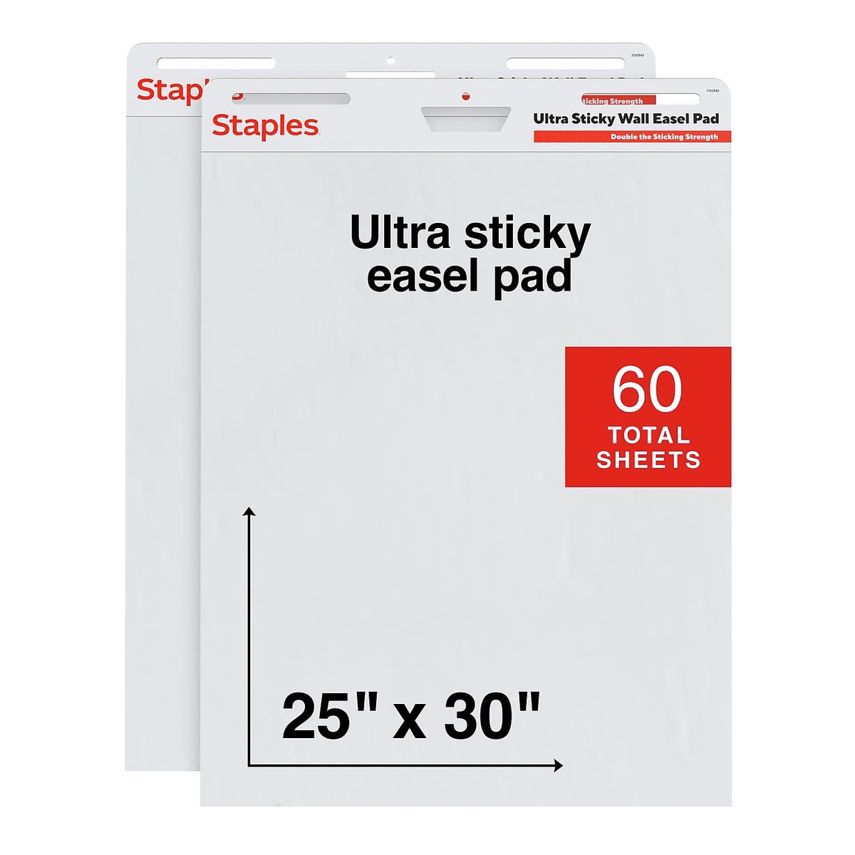 Staples Ultra Sticky Tabletop Easel Pad, 20x23 Inch, 20 Sheets/Pad