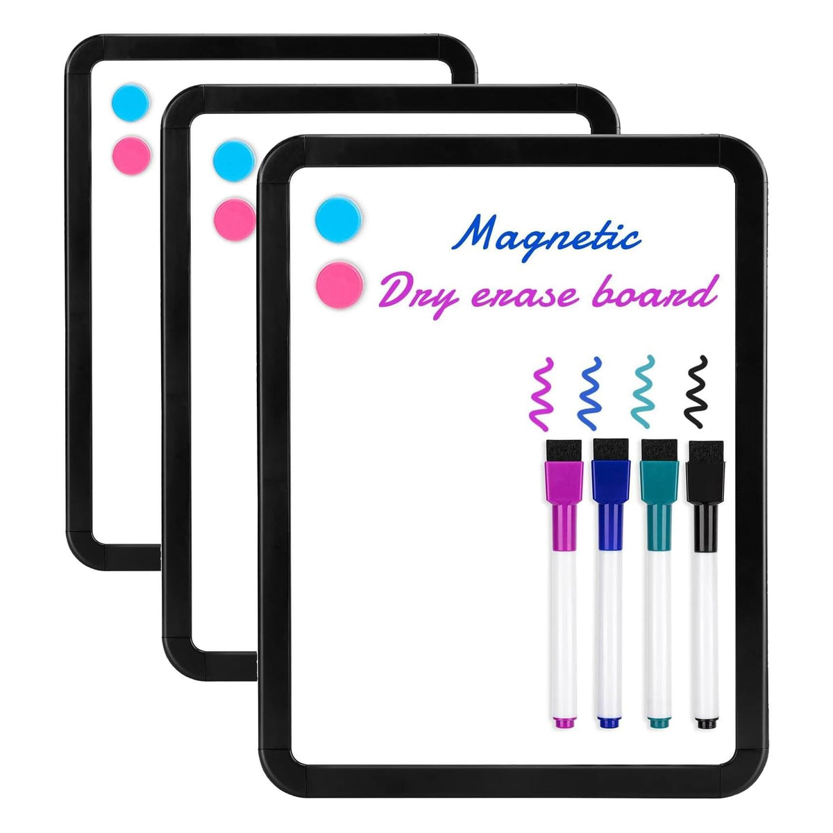 VUSIGN Magnetic Dry Erase Board, 8.5 x 11 Inches White Board, Pink