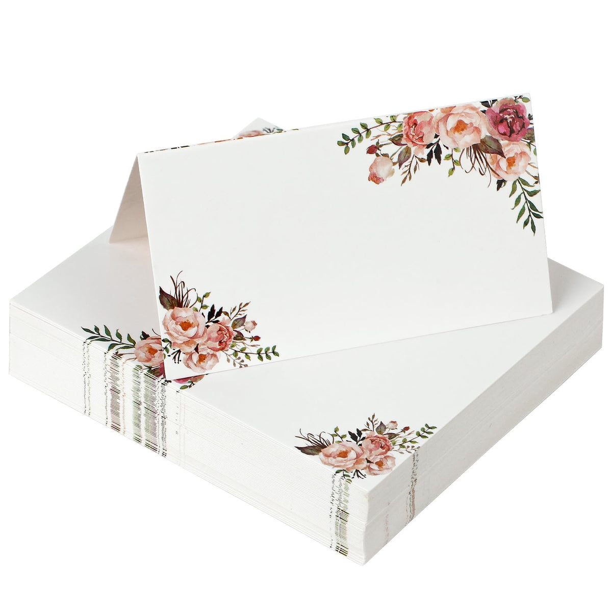 Uniclife 60 Pcs Floral Place Cards for Wedding Buffet Tables