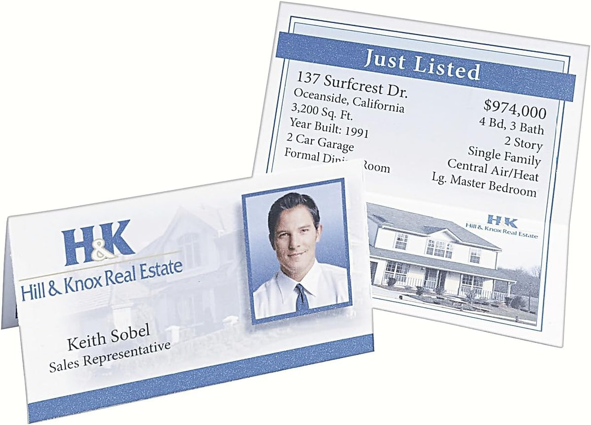 Avery 5302 Small Tent Card, White, 2 x 3-1/2, 4 Cards/Sheet, 160 Cards/Box