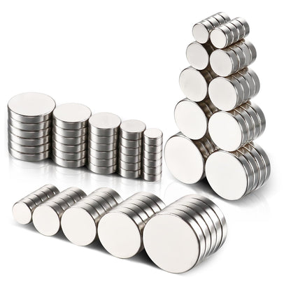 DIYMAG Small Rare Earth Magnets, 40 Pack, 5 Sizes - Neodymium Magnets for Refrigerator, DIY, Crafts, Kitchen & Office