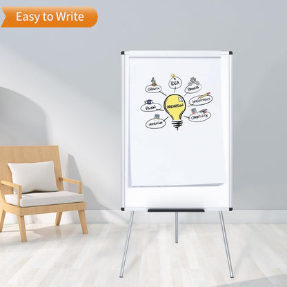 VIZ-PRO Magnetic Whiteboard Easel, 36 x 24 Inches, Portable Dry Erase Board