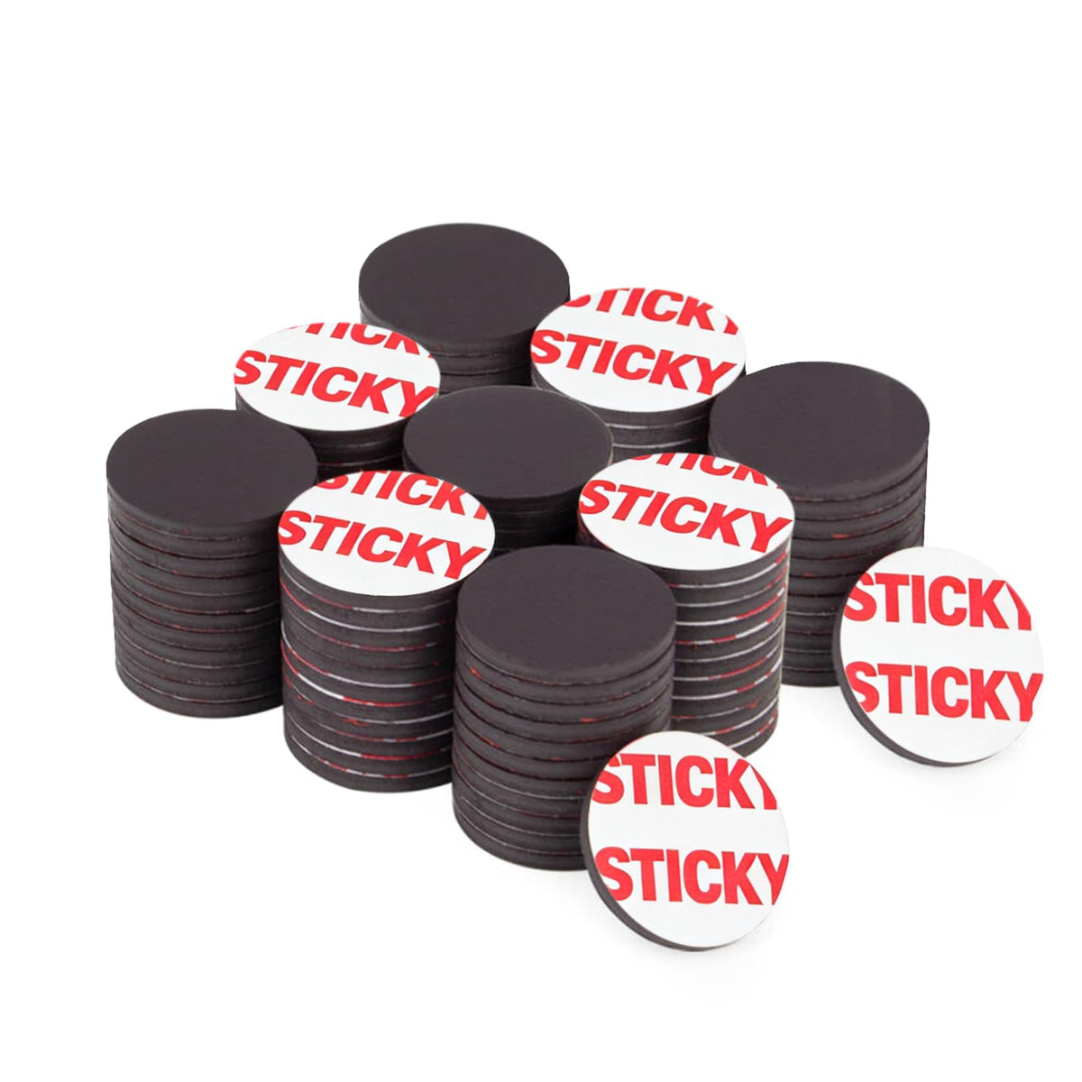 Towjug Round Magnets with Adhesive Backing 0.8" x 0.08", 30 Magnetic Dots