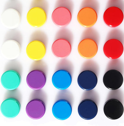 Fridge Magnet 20 Pack 10 Colors Strong for Whiteboard, Locker & Map