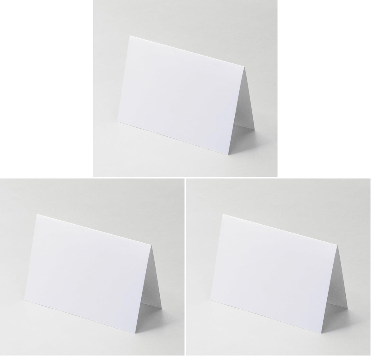 3,5x5"Plain White Folding Tent Cards (Set of 50)-7x5"Folds to 3,5x5"- Simple Blank Card Stock for Writing, Stamping, Drawing - Make Your Own Note, Thank You Cards