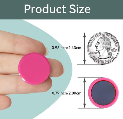 Fridge Magnets, 20PCS 10 Colors Mini Round Heavy Duty for Whiteboard