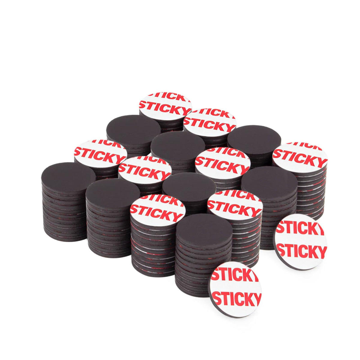 Towjug Round Magnets with Adhesive Backing 0.8" x 0.08", 30 Magnetic Dots