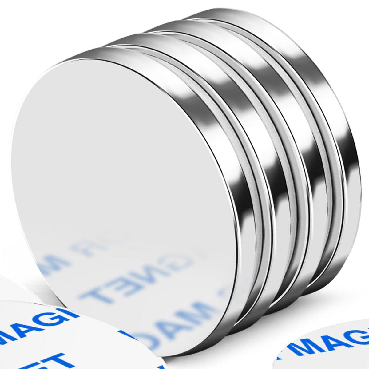 DIYMAG Strong Magnets,6 Pack with Double Sided Adhesive Backing Powerful