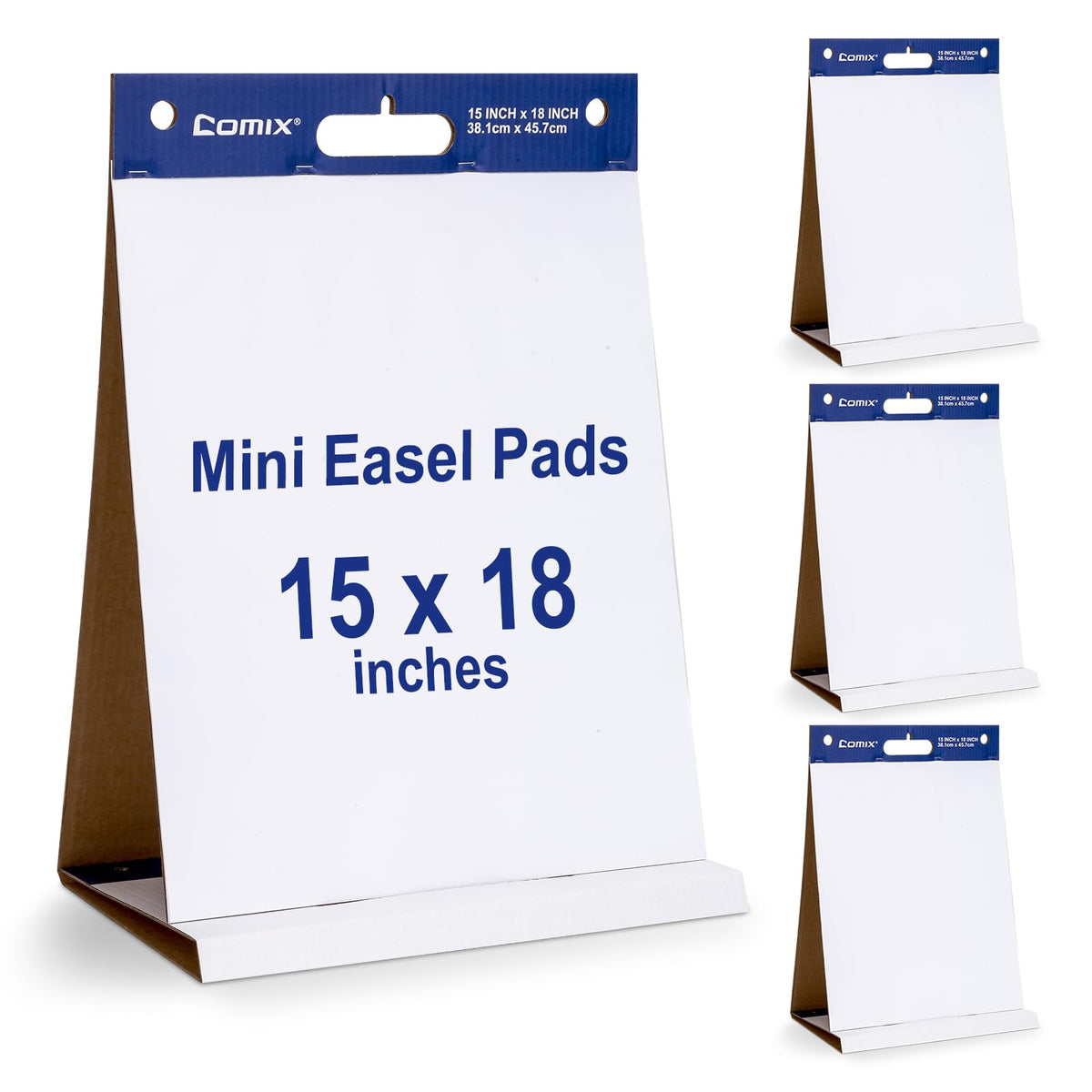 Comix Tabletop Easel Pads, 20 x 23 In Flip Chart, 20 Sheets/Pad, 4 Pads