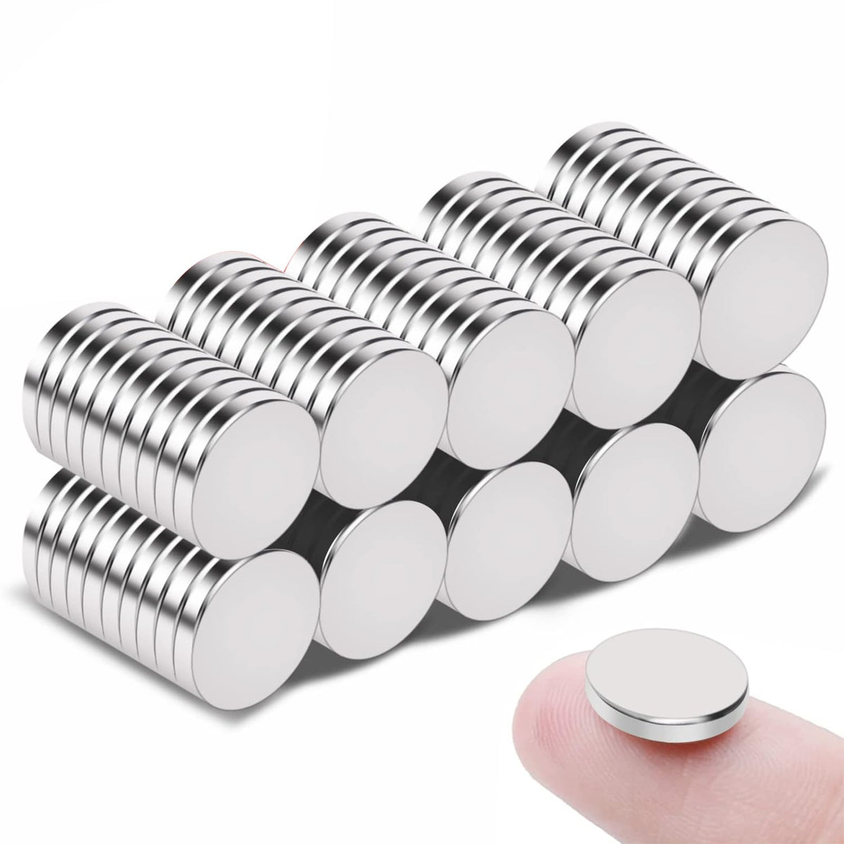 DIYMAG Small Rare Earth Magnets, 40 Pack, 5 Sizes - Neodymium Magnets for Refrigerator, DIY, Crafts, Kitchen & Office