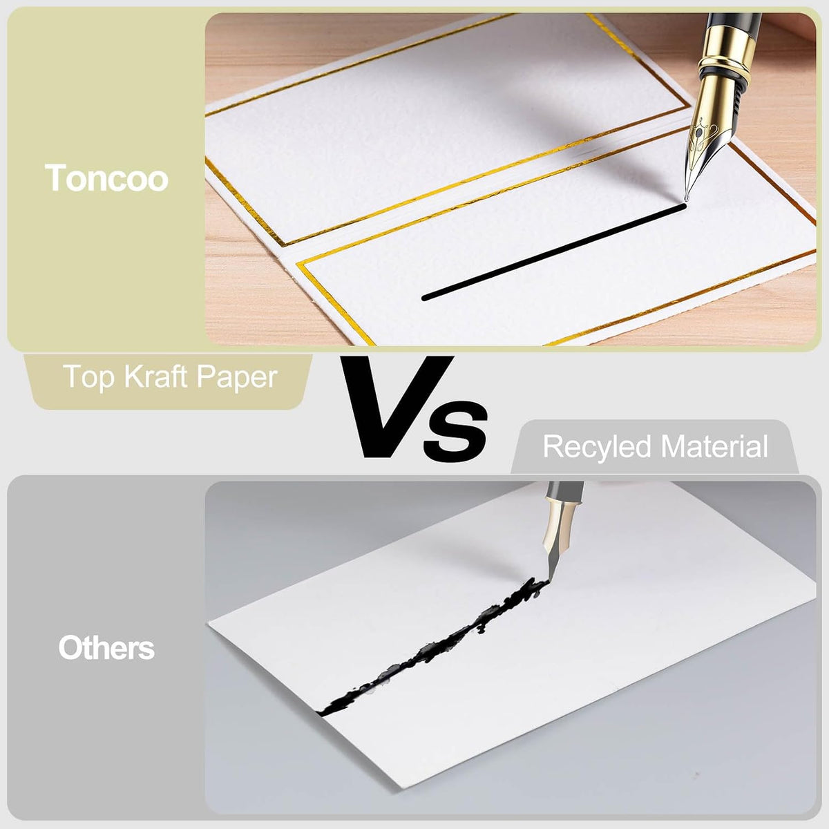120Pcs Premium Place Cards, Small Table Cards with Gold Foil Border, 2" x 3.5" Tent Card, Escort Cards, Name Card, Wedding Place Cards for Wedding, Table, Dinner Parties, Seating Card