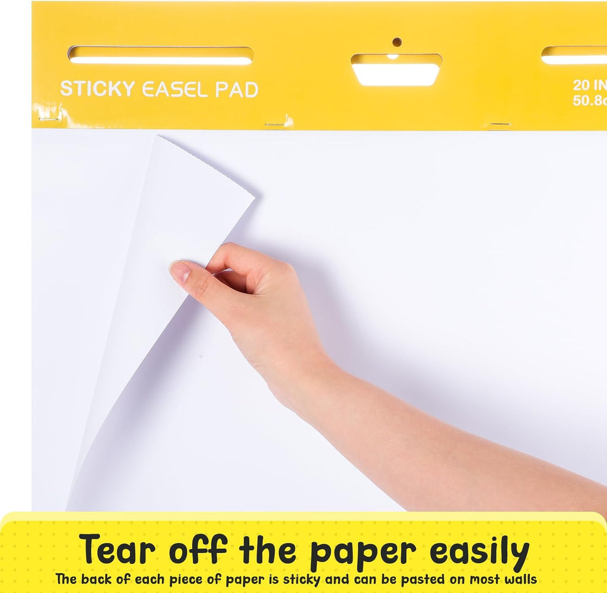 ReliThick 4 Pack Sticky Tabletop Easel Pad, 20 x 23 in Flip Chart 20 Sheets