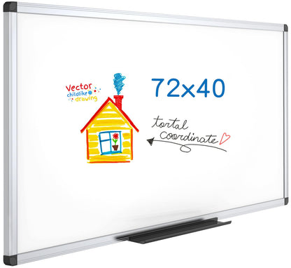 VIZ-PRO Magnetic Dry Erase Whiteboard, 48 x 36 Inches, Foldable