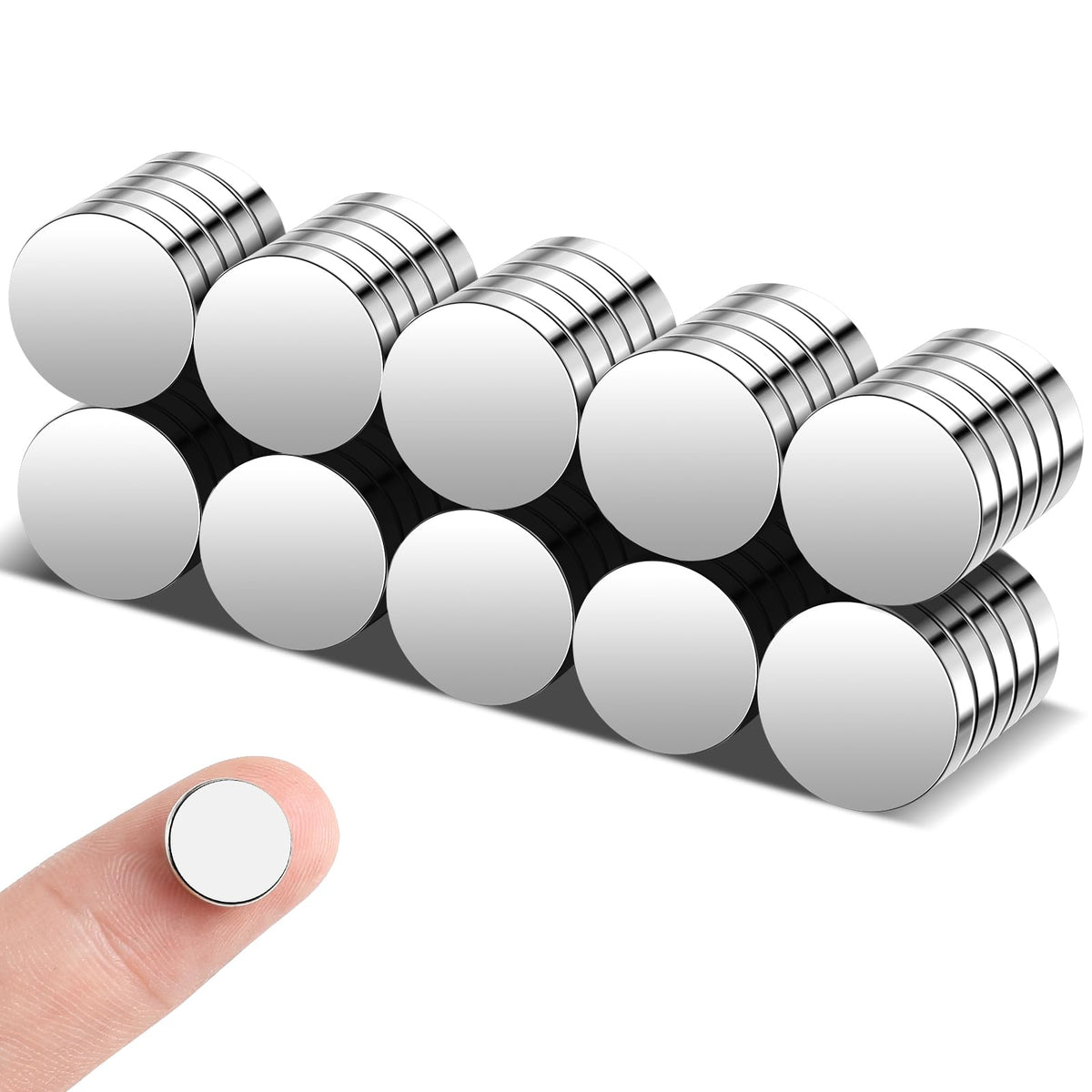 DIYMAG Small Rare Earth Magnets, 40 Pack, 5 Sizes - Neodymium Magnets for Refrigerator, DIY, Crafts, Kitchen & Office