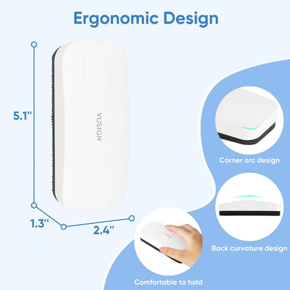 VUSIGN Magnetic Dry Erase White Board Eraser- 2 Pack, White