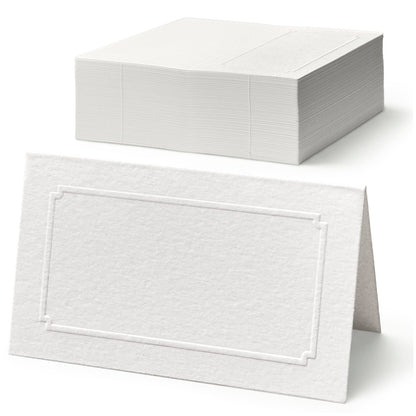 Place Cards for Weddings, 100-Count Table Name Cards, Blank Tent Cards, Seating Placecards for Dinner Parties, Banquets, Events, Pastel Promise