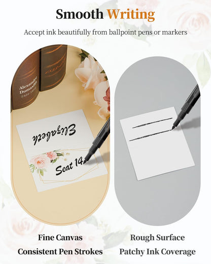 Uniclife 60 Pcs Floral Place Cards for Wedding Buffet Tables