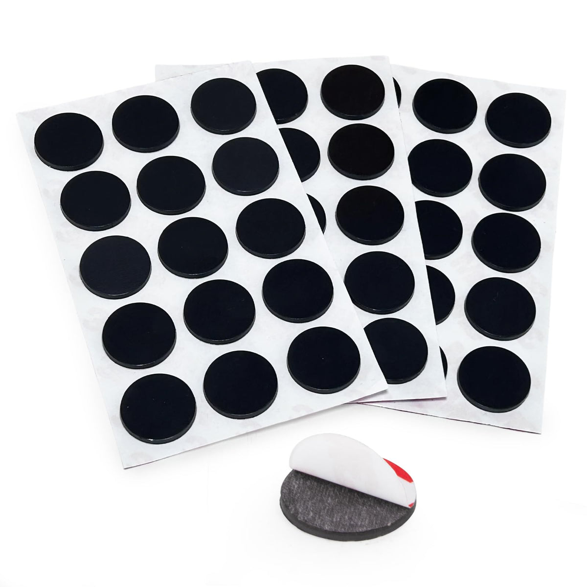 Towjug Round Magnets with Adhesive Backing 0.8" x 0.08", 30 Magnetic Dots