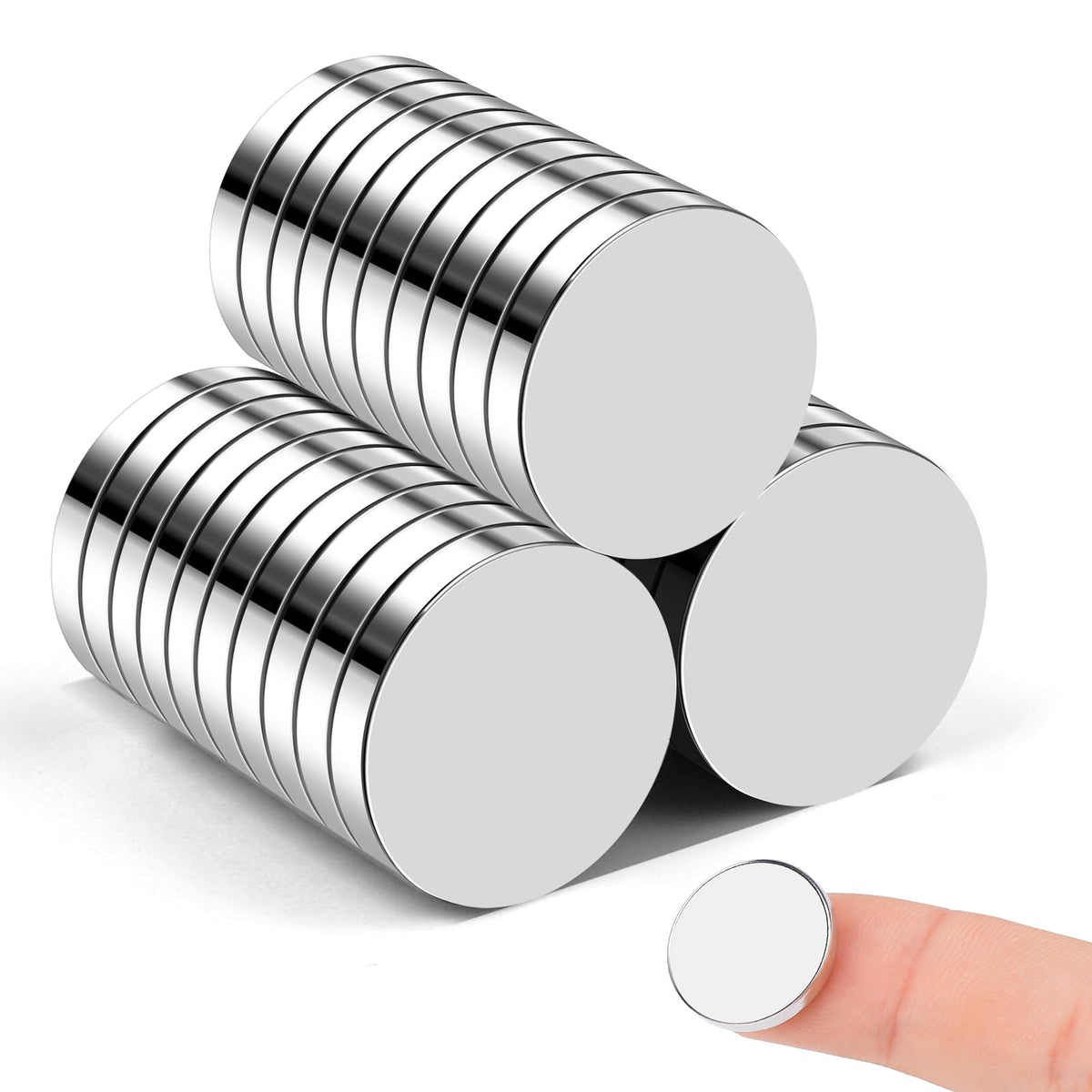 50 Pcs Neodymium Magnets, 10x3mm Tiny Round Disc Refrigerator Magnets