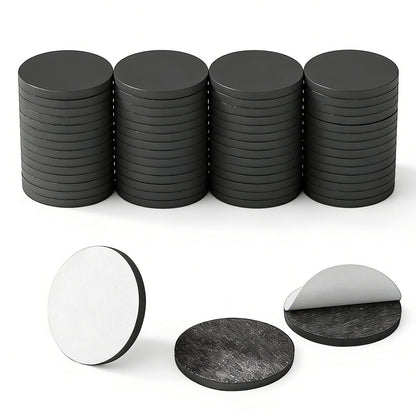Towjug Round Magnets with Adhesive Backing 0.8" x 0.08", 30 Magnetic Dots