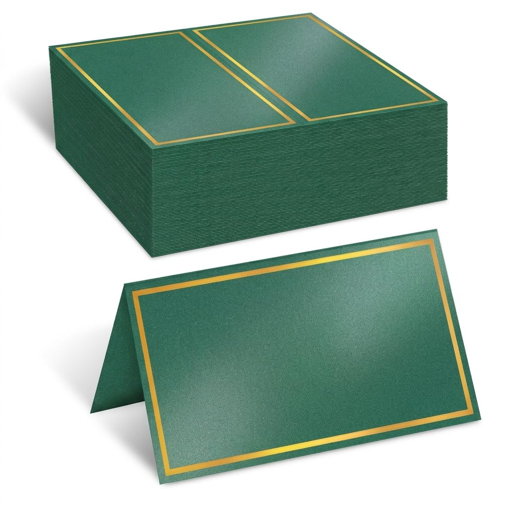 Place Cards for Table Setting,250g Premium Tent Cards, Red