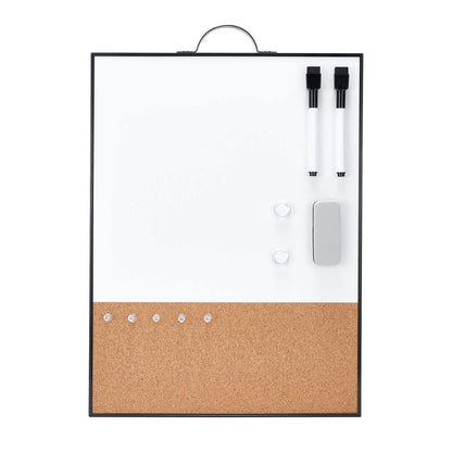 TSJ OFFICE Small White Board - 16" X 12" Portable Black Aluminum Framed Whiteboard, Magnetic Dry Erase Board with a Handle, to Do List Notepad for Office, Home, School