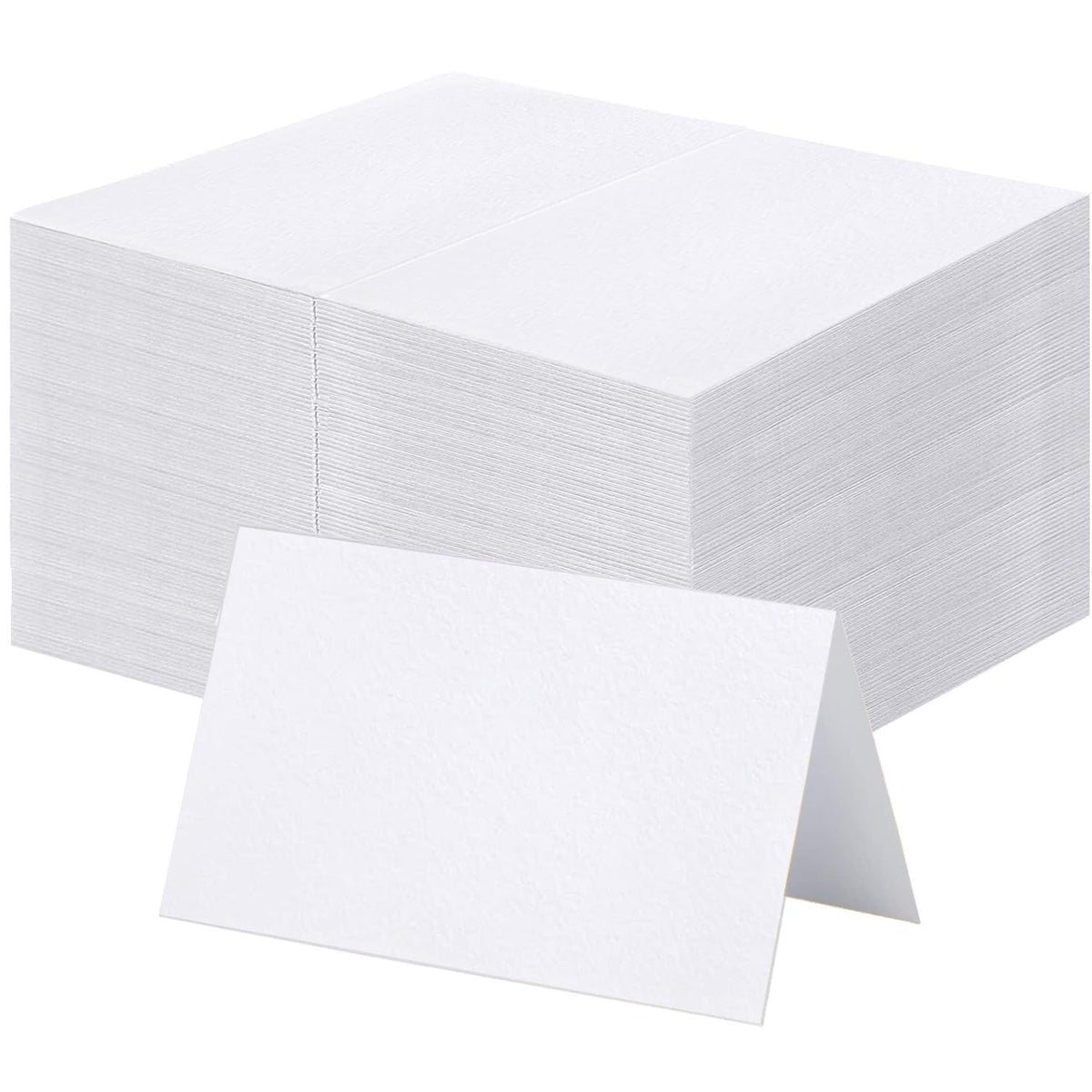 120Pcs Premium Place Cards, Small Table Cards with Gold Foil Border, 2" x 3.5" Tent Card, Escort Cards, Name Card, Wedding Place Cards for Wedding, Table, Dinner Parties, Seating Card