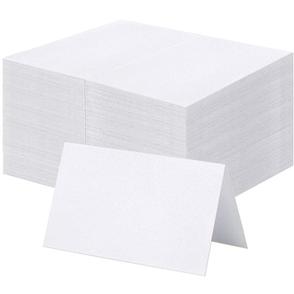 120Pcs Premium Place Cards, Small Table Cards with Gold Foil Border, 2" x 3.5" Tent Card, Escort Cards, Name Card, Wedding Place Cards for Wedding, Table, Dinner Parties, Seating Card