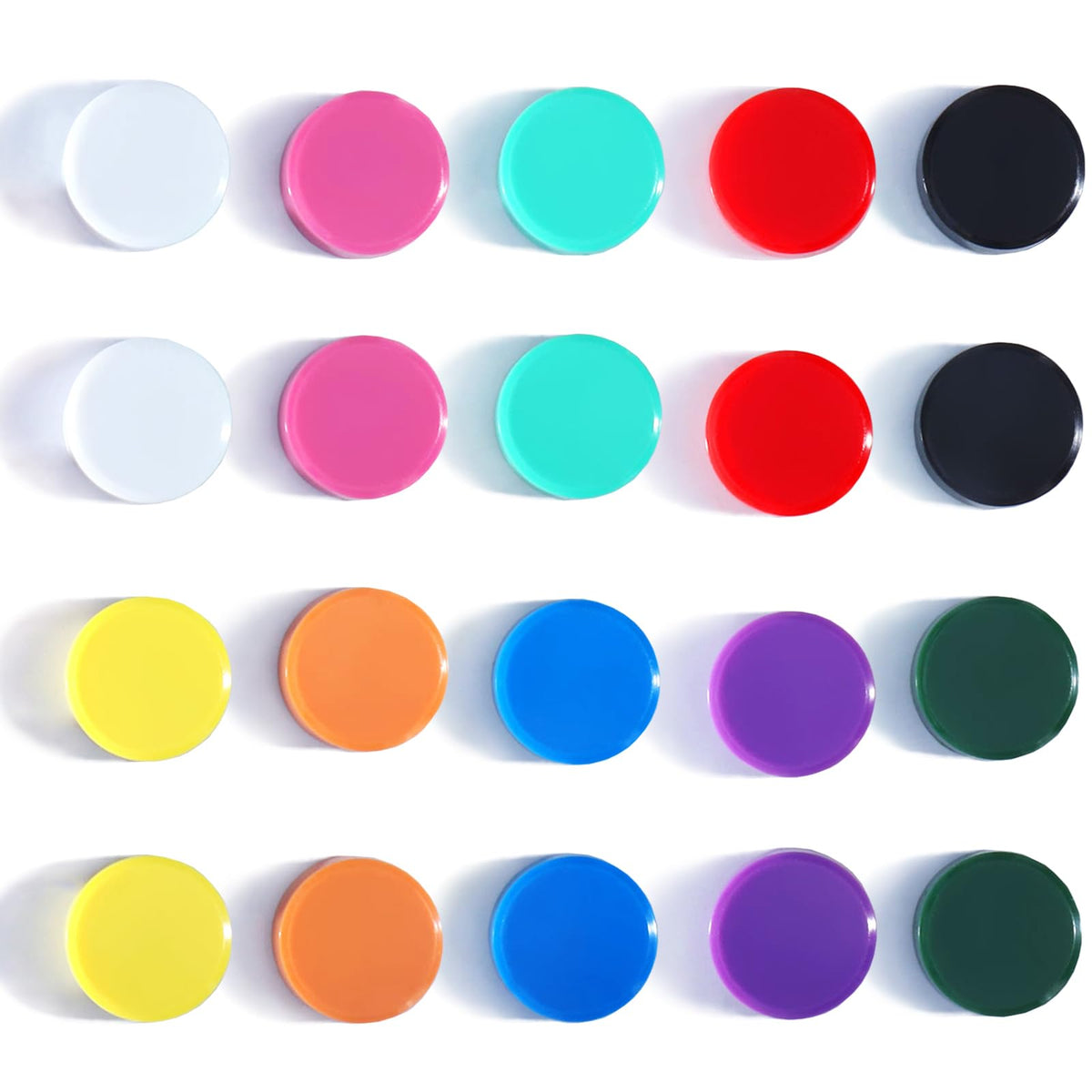 Fridge Magnets, 20PCS 10 Colors Mini Round Heavy Duty for Whiteboard