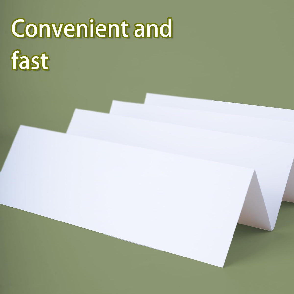 30 Pack Printable Name Tent Cards,3.5"x 11" Blank Folding Paper for Place Cards & Table Cards(White)