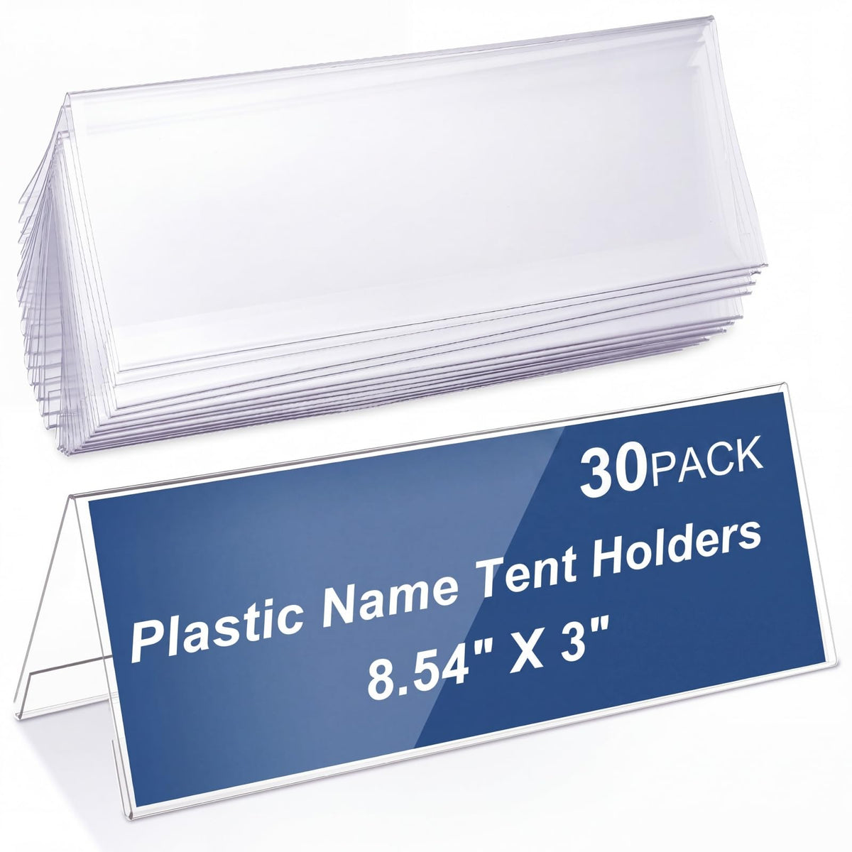 15 Pieces Acrylic Name Plate for Desk, 11" X 4.25" Name Tent for Meeting