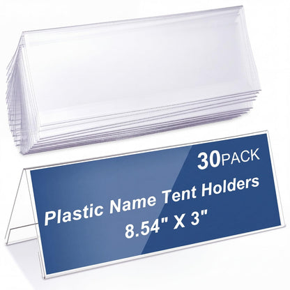 15 Pieces Acrylic Name Plate for Desk, 11" X 4.25" Name Tent for Meeting