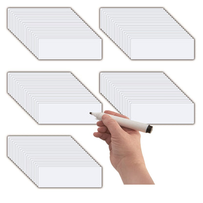 STTMGN Dry Erase Magnetic Labels (1x3,Pack of 60),Write On Magnets Sticker,Real Waterproof/Reusable for Classroom&Office&Cabinet&whiteboard&Fridge&More (Multicolor)
