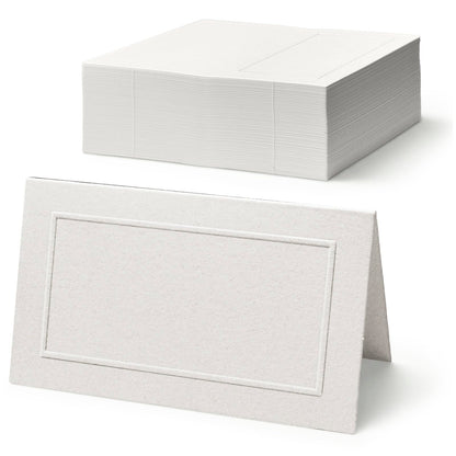 Place Cards for Weddings, 100-Count Table Name Cards, Blank Tent Cards, Seating Placecards for Dinner Parties, Banquets, Events, Pastel Promise