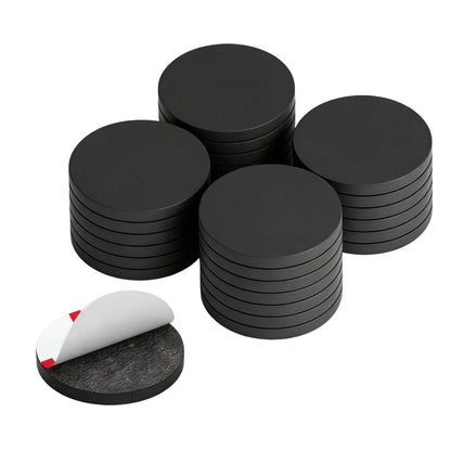 Towjug Round Magnets with Adhesive Backing 0.8" x 0.08", 30 Magnetic Dots
