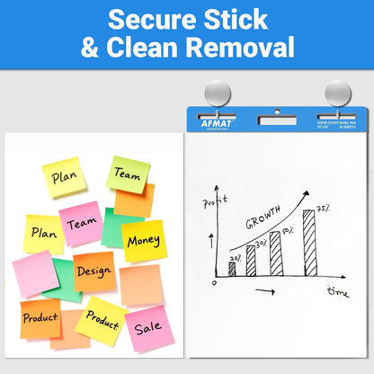AFMAT Sticky Easel Pads, 25 in x 30 in Flip Chart Paper for Teachers, Super Sticky & Bleed-Resistant, Self-Stick Anchor Chart Paper for Office/Classroom/Whiteboard/Wall/Windows, 30 Sheets/Pad, 5 Pads EP35