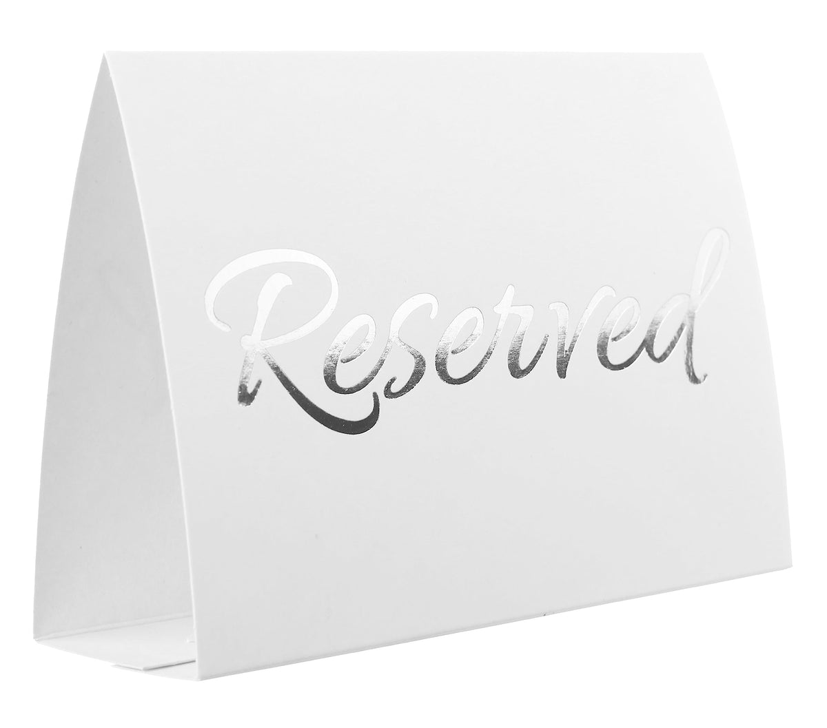 20 Pack Modern Reserved Table Sign With Name Line - Reserved Signs For Wedding - White Reserved Signs - Wedding Accessories - Tent Cards For Reserving Seats & Places - Place Cards for Party, Event