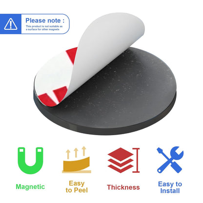 Towjug Round Magnets with Adhesive Backing 0.8" x 0.08", 30 Magnetic Dots