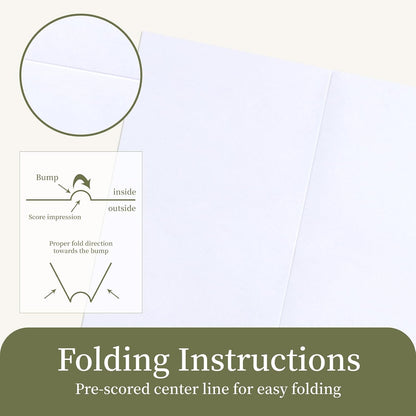 Blank Tent Cards Printable 3.5" x 11" 100 Sheets