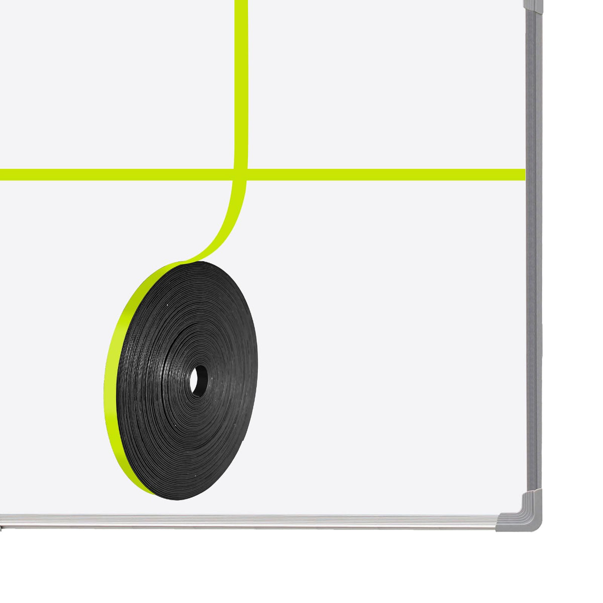 Magnetic Whiteboard Tape for Office,Fine Line Gridding Tape - 1/5 in x 40 yd x 24 mil,High Energy Thin Strip Magnets,Black 120 Feet