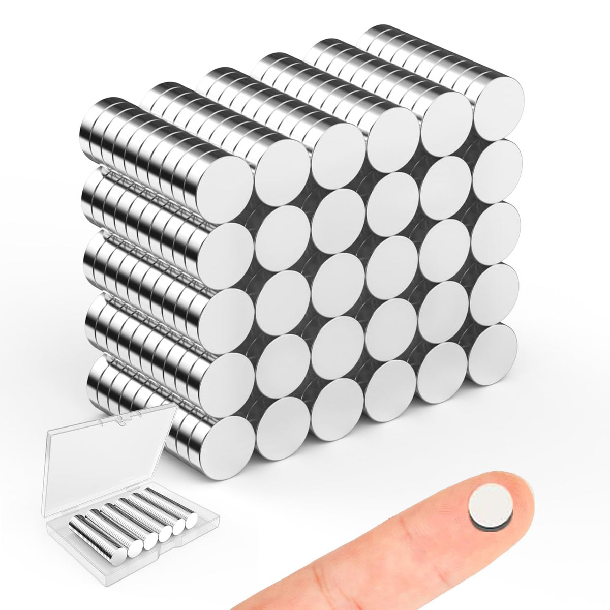 Magnets, 8 Different Sizes Small Round Magnetic 600 Pack