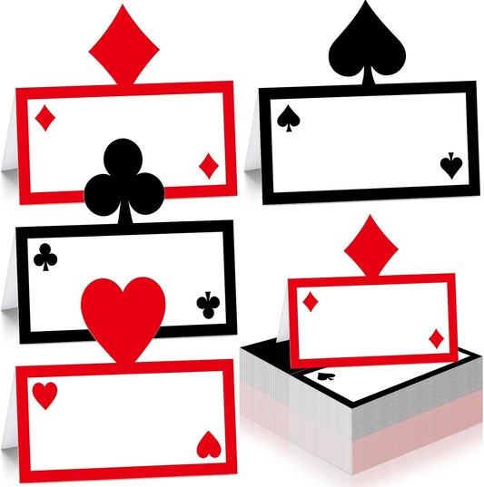 Cinnvoice 48 Pcs Casino Night Table Place Cards Rock and Roll Decoration