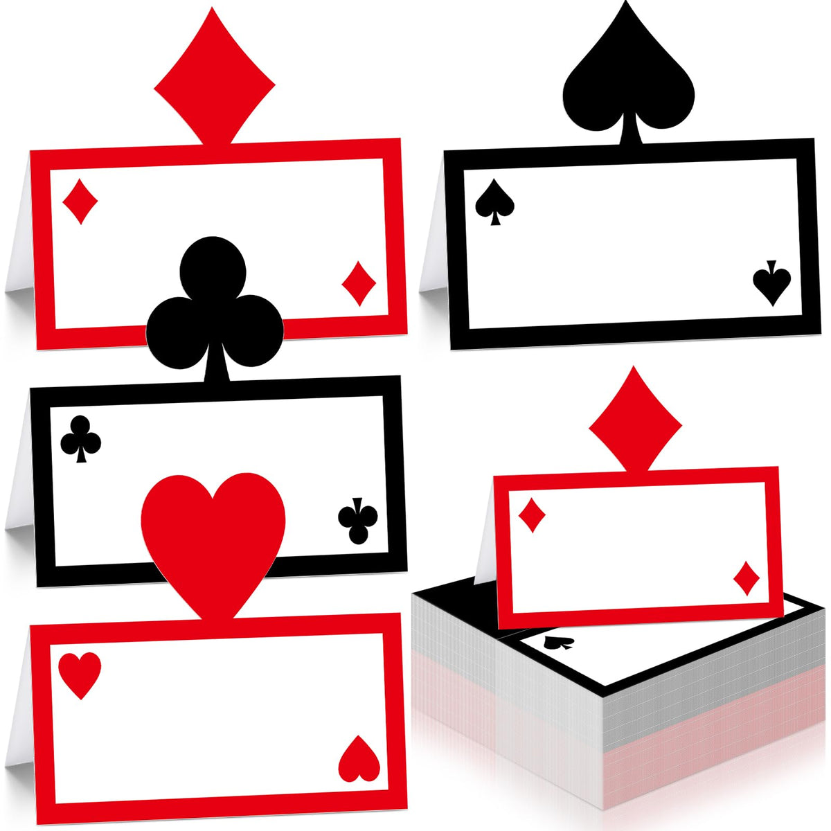 Cinnvoice 48 Pcs Casino Night Table Place Cards Rock and Roll Decoration